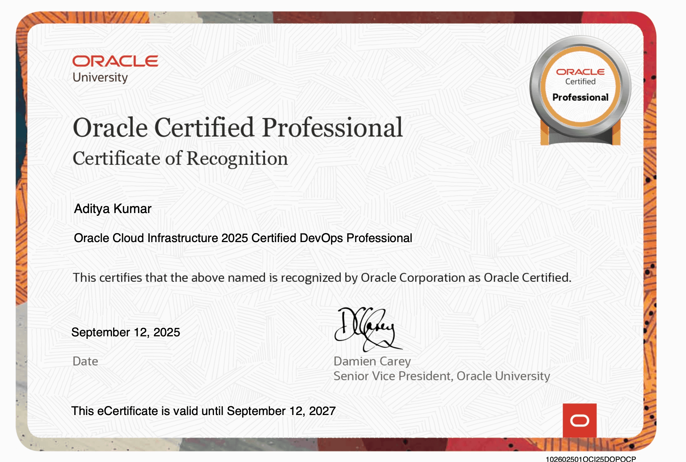 OCI 2025 Certified DevOps Professional
